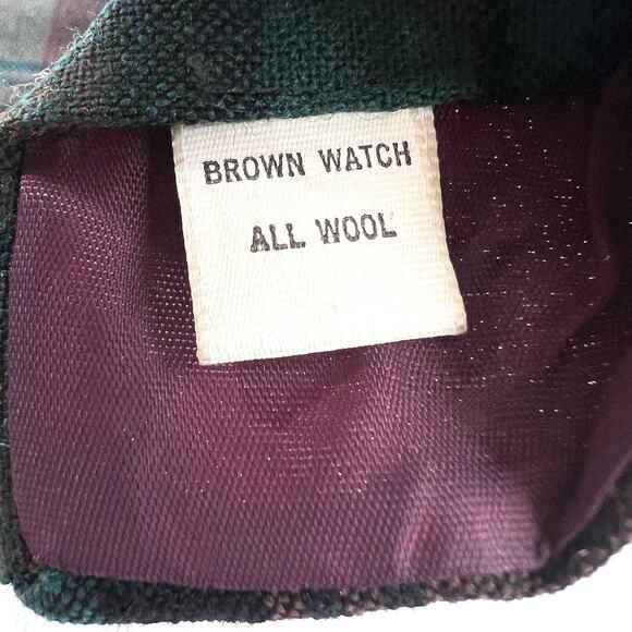 Rivetz Of Boston 100% Wool Green Brown Watch Plaid Preppy College Neck Tie Mens - Picture 5 of 5